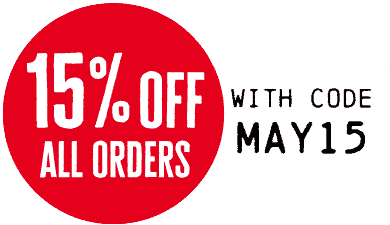 15% off all orders in May