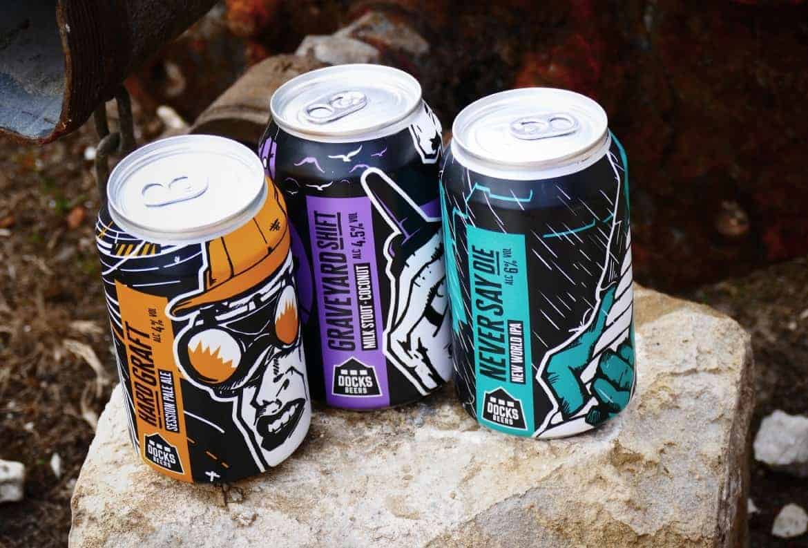 Docks Beers core canned range