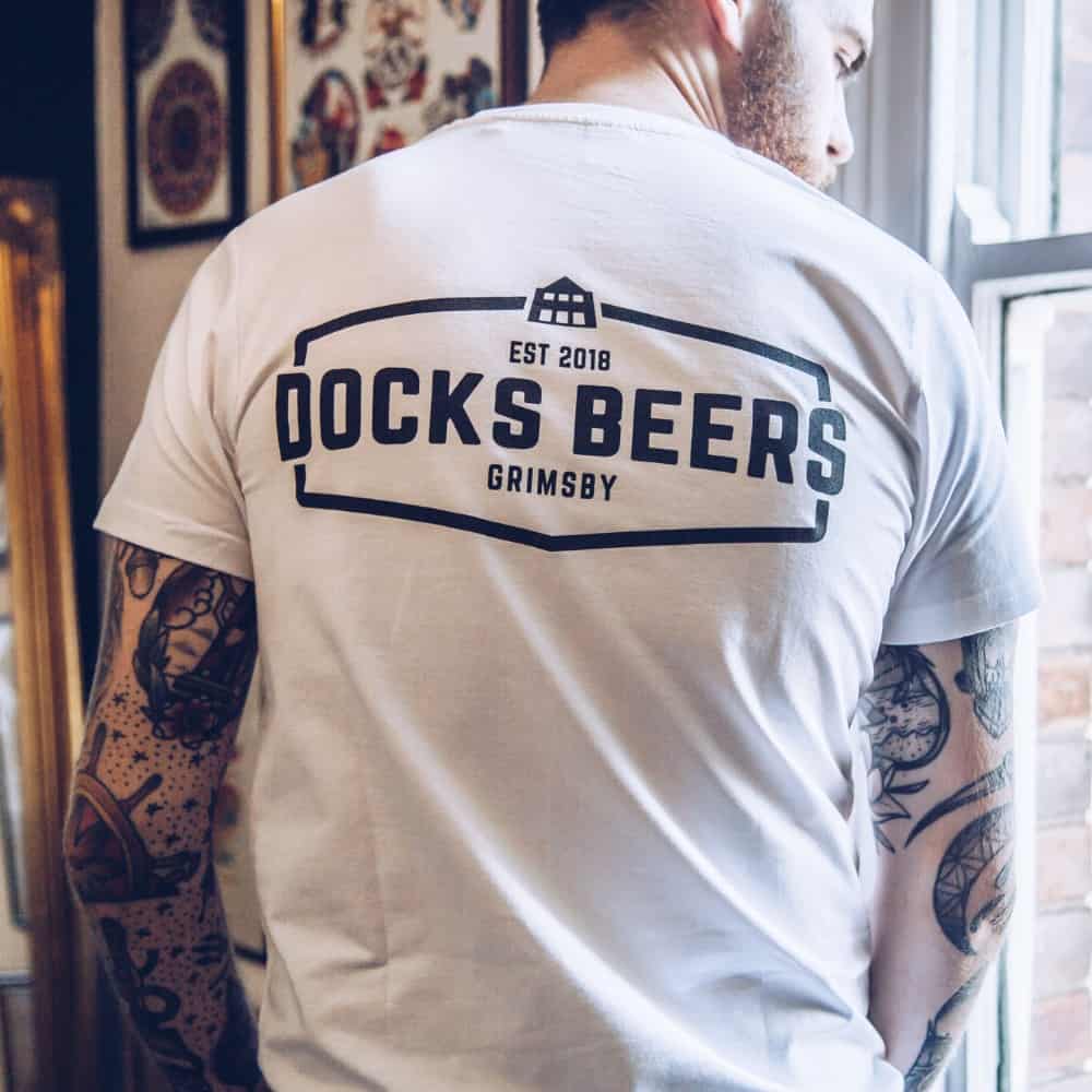 white docks beers t shirt