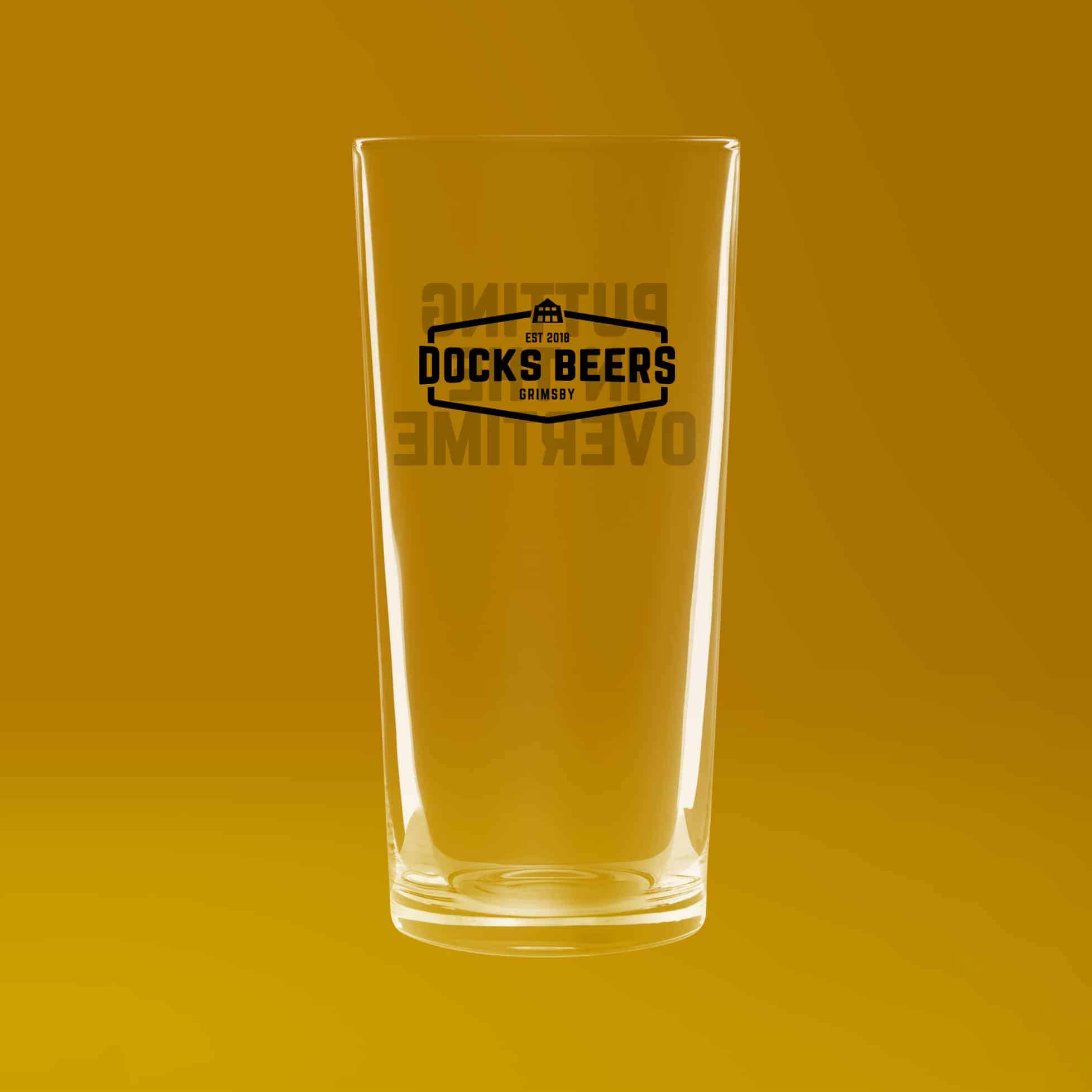 Lager Nucleated Pint Glass