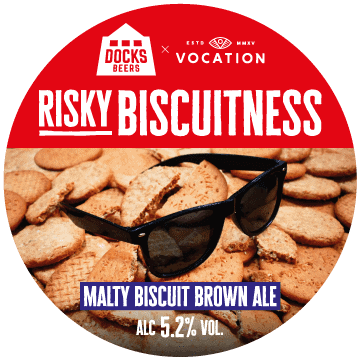 Docks Beers x Vocation - Risky Biscuitness Malty Biscuit Brown Ale 5.2%