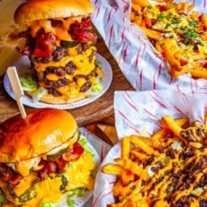 Slap and Pickle burgers and fries - Street food at Docks Beers