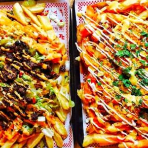 Slap and Pickle burgers and fries - Street food at Docks Beers