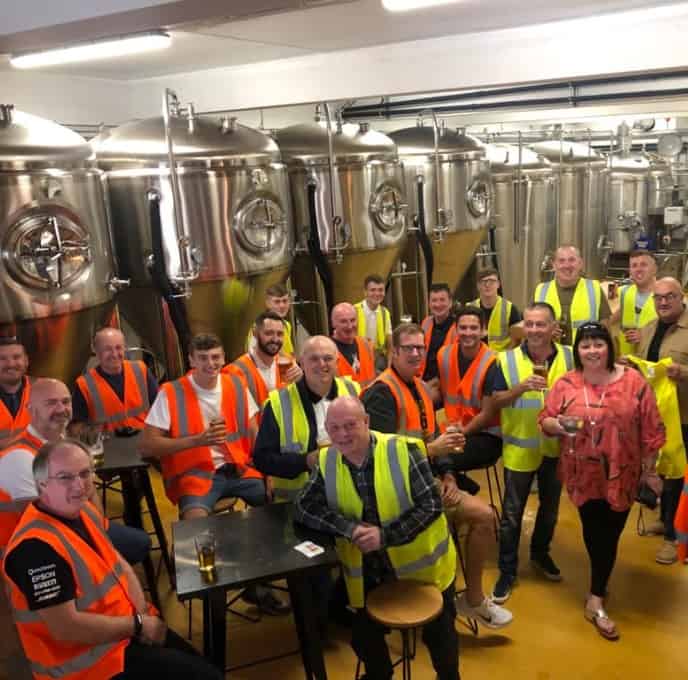People in the brewery